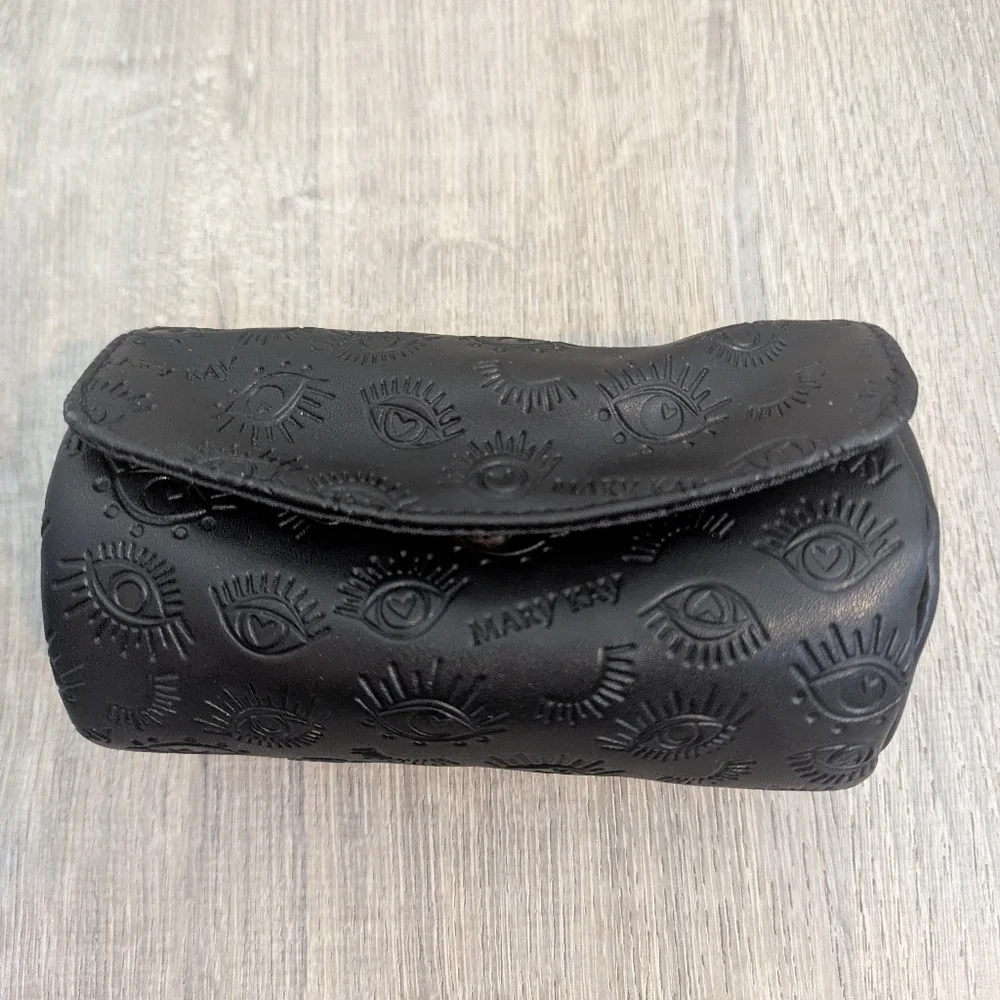 Mary Kay Black Eye-Patterned Cosmetic Bag